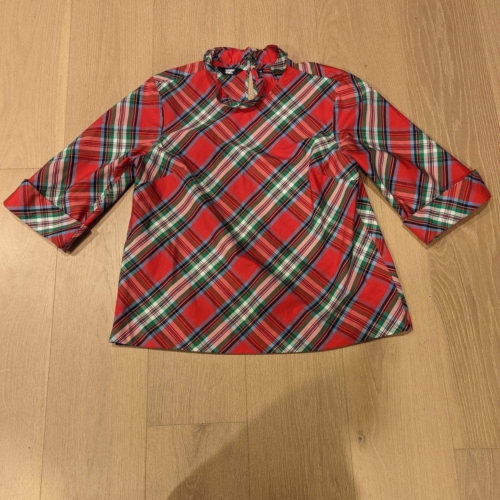 Plaid Holiday Blouse
